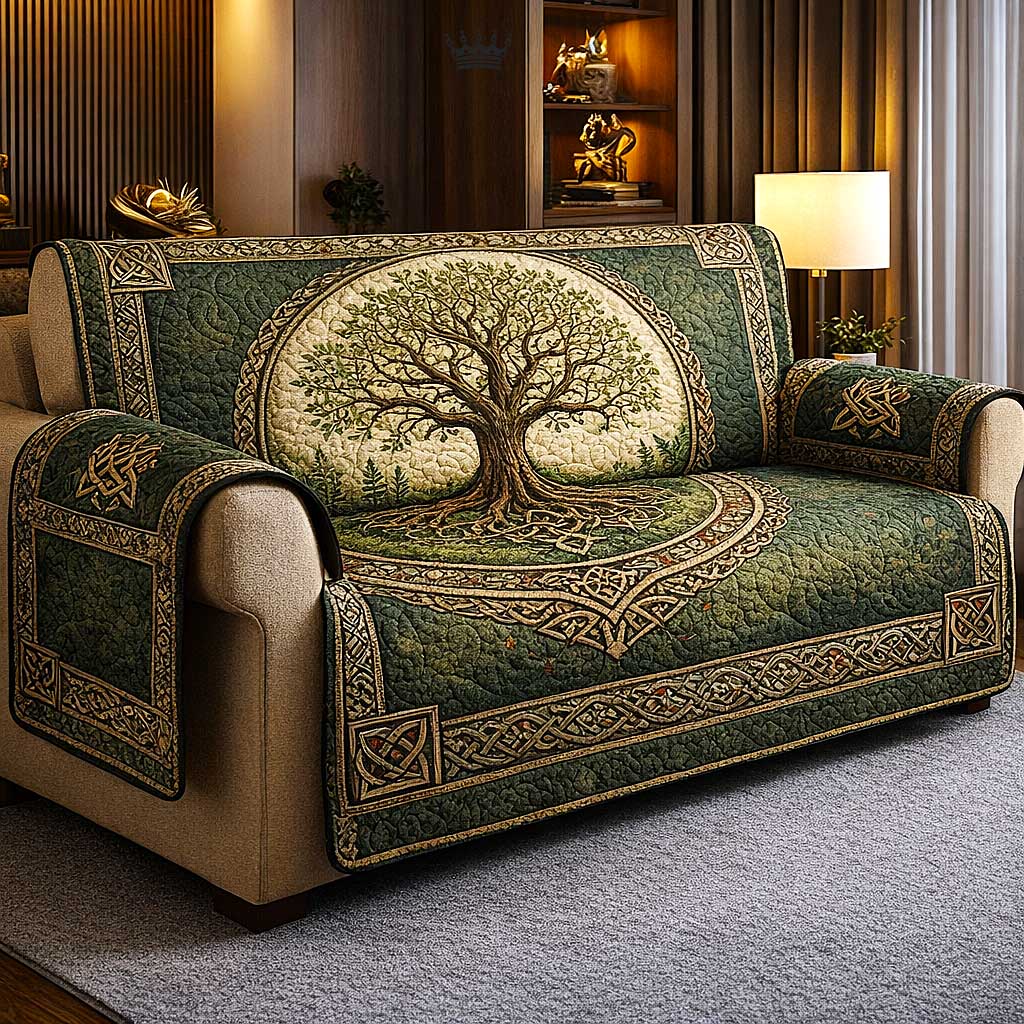 Celtic Roots Quilted Sofa Cover GFTOMA9734
