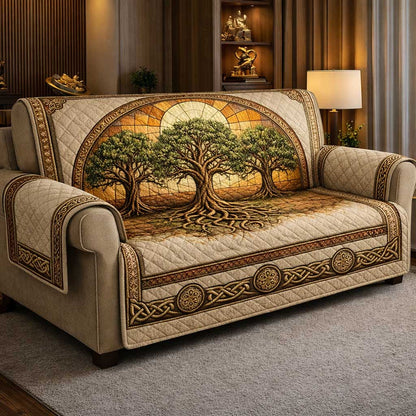 Eternal Knot Quilted Sofa Cover GFTOMA9737