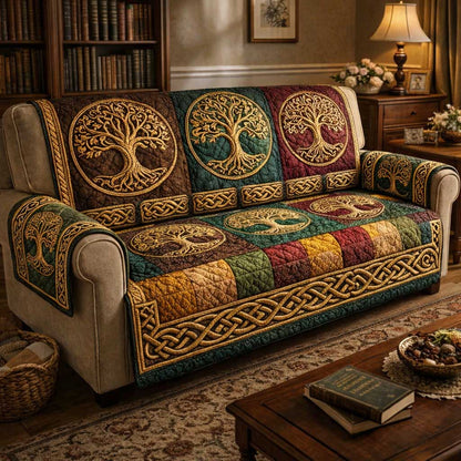 Infinite Tree Quilted Sofa Cover GFTOMA9739