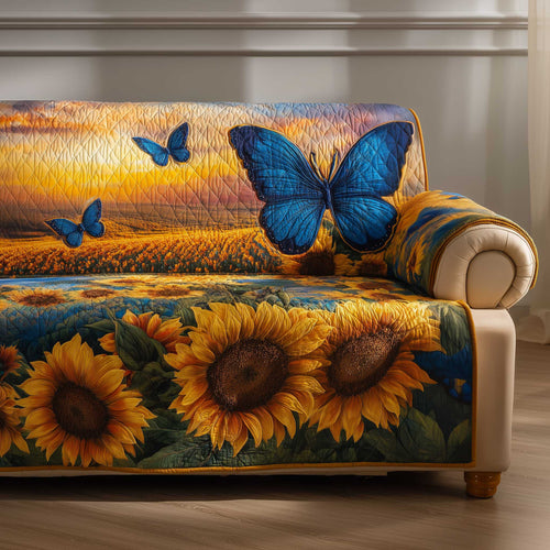 Butterfly Bloom Quilted Sofa Cover GFTOMA9741