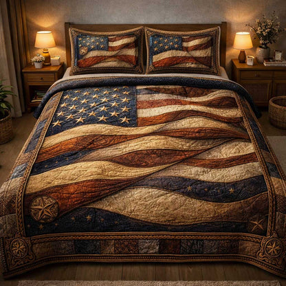 Heritage Patch 3-Piece Quilted Bedding Set GFTOMA9800