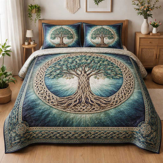 Sacred Roots 3-Piece Quilted Bedding Set GFTOMA9801