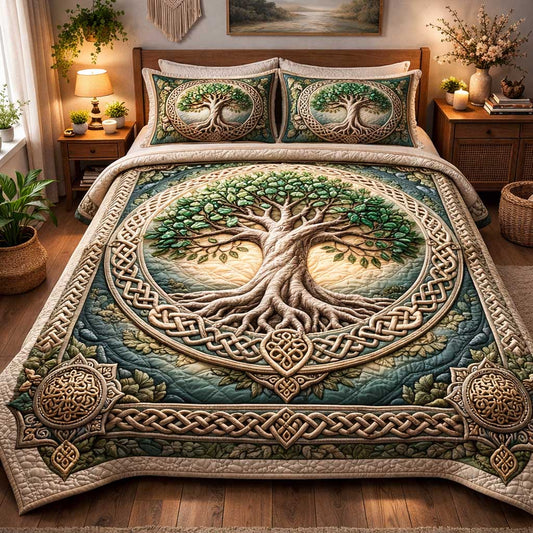 Eternal Tree 3-Piece Quilted Bedding Set GFTOMA9802