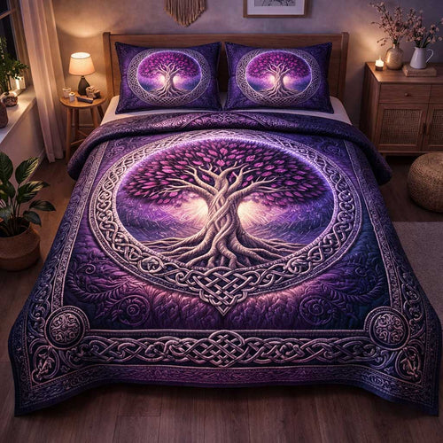 Infinite Roots 3-Piece Quilted Bedding Set GFTOMA9803