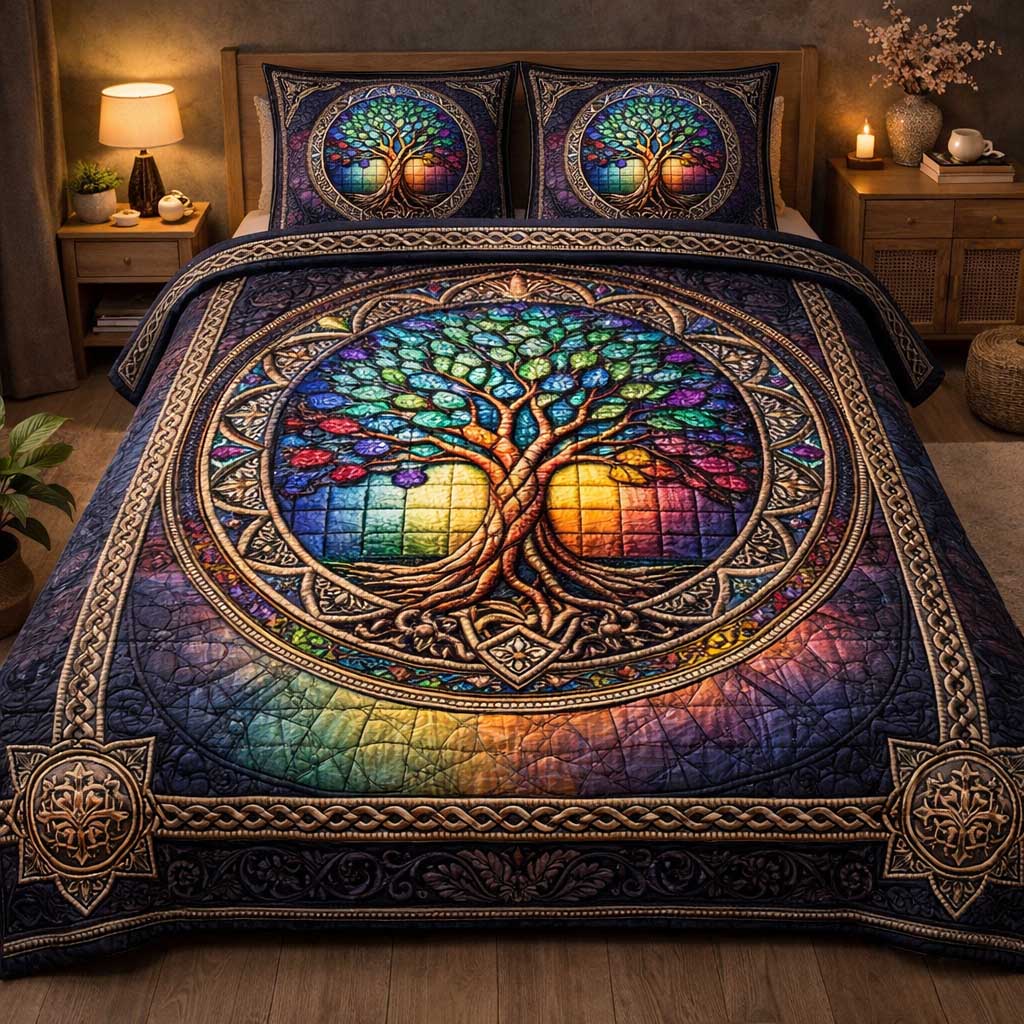 Divine Roots 3-Piece Quilted Bedding Set GFTOMA9806 – Patchique Store