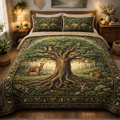 Noble Roots 3-Piece Quilted Bedding Set GFTOMA9807