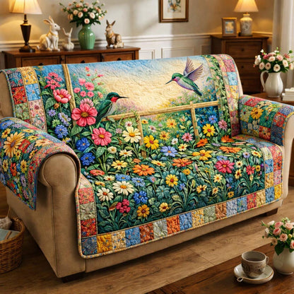 Blooming Acres Quilted Sofa Cover GFTOMA9821