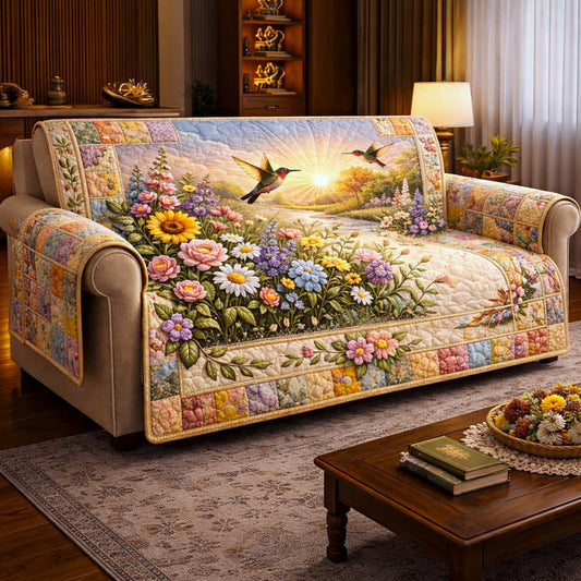 Cottage Bloom Quilted Sofa Cover GFTOMA9823