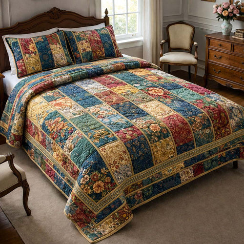 Cottage Bloom 3-Piece Quilted Bedding Set GFTOMA9836