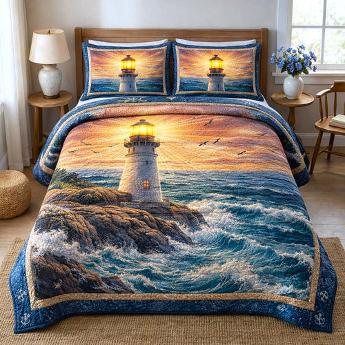 Coastal Beacon 3-Piece Quilted Bedding Set GFTOMA9933
