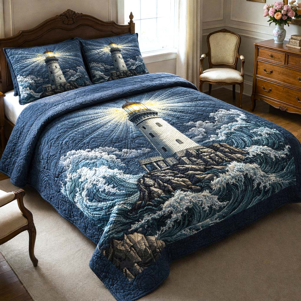 Guiding Light 3-Piece Quilted Bedding Set GFTOMA9934