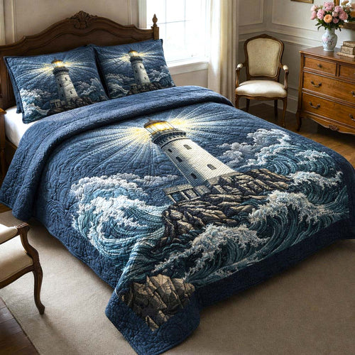 Guiding Light 3-Piece Quilted Bedding Set GFTOMA9934