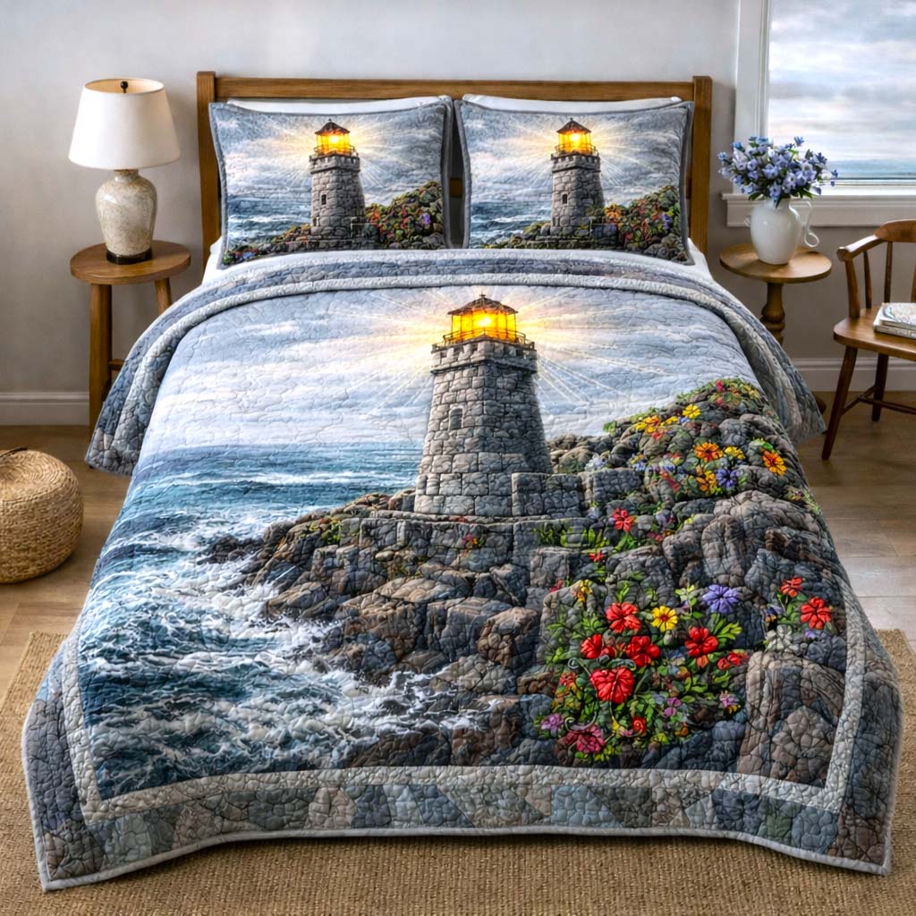 Harbor Light 3-Piece Quilted Bedding Set GFTOMA9936