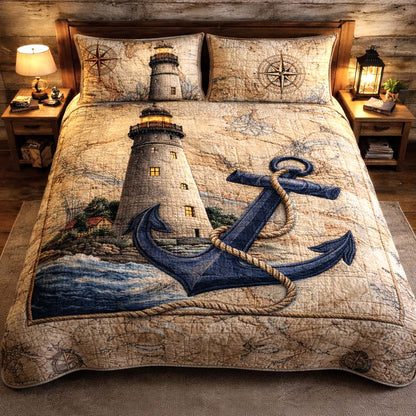 Ocean Watchtower 3-Piece Quilted Bedding Set GFTOMA9937