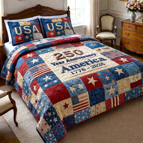 Patriot Palette 3-Piece Quilted Bedding Set GFTOMA9949
