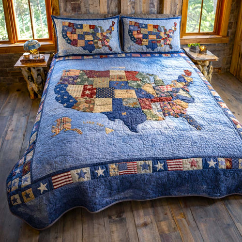 Liberty Tones 3-Piece Quilted Bedding Set GFTOMA9951