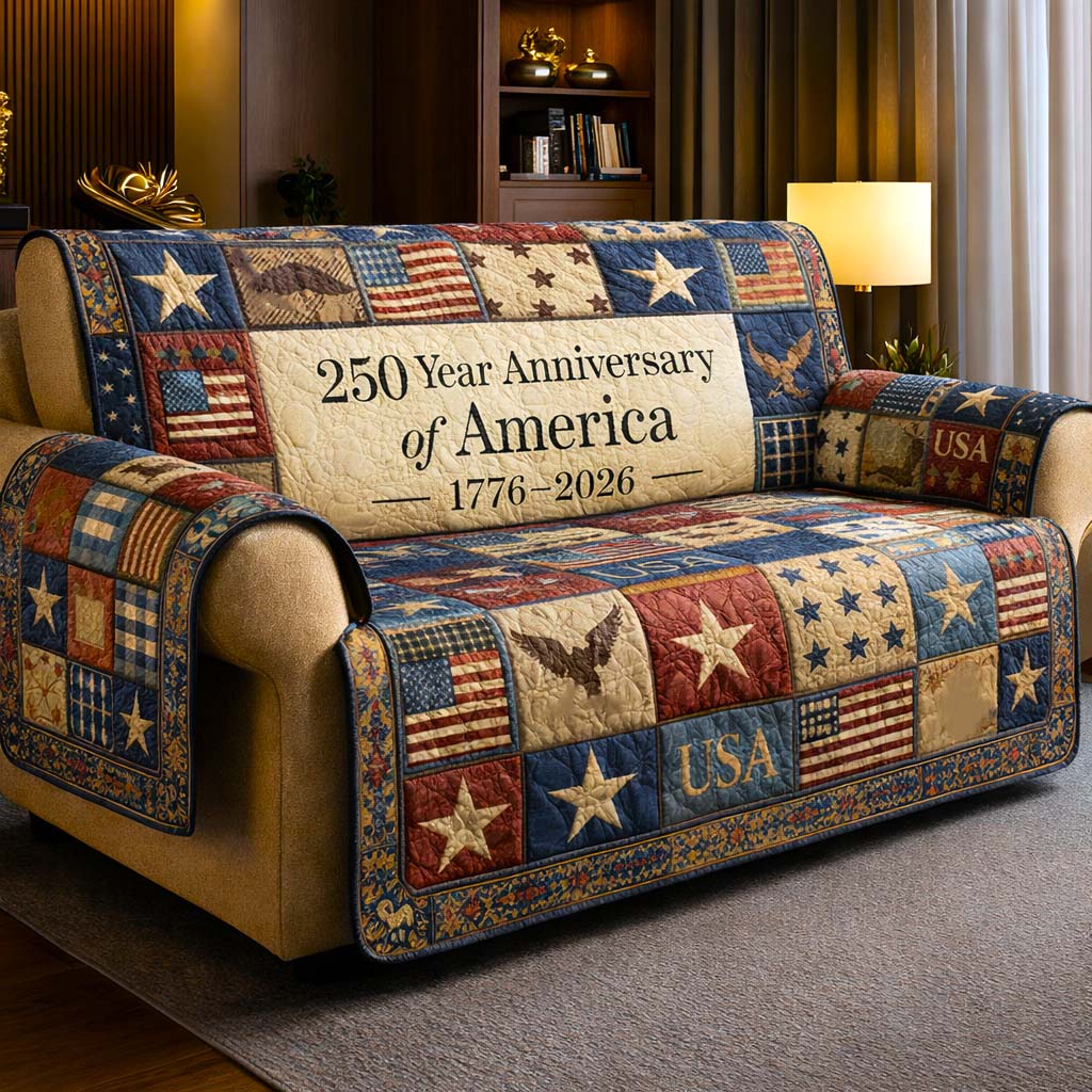 Patriot Palette Quilted Sofa Cover GFTOMA9960