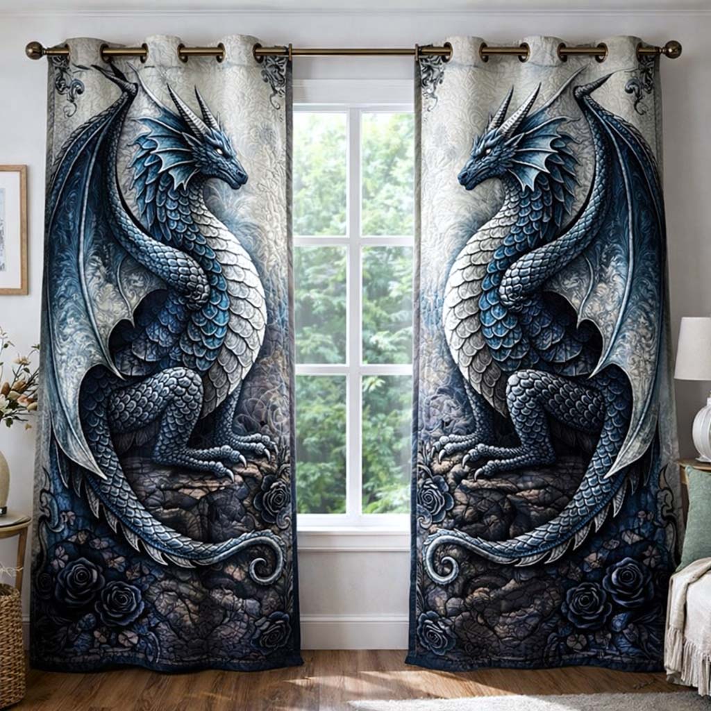 Twin Dragons Quilted Curtains GFTOMA9966