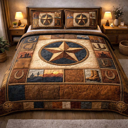 Heritage Patch 3-Piece Quilted Bedding Set GFTOMA9996