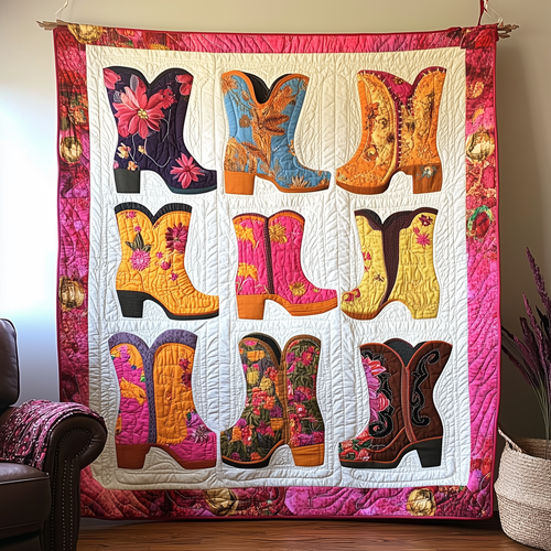 Cowboy Boot Quilted Blanket GFTONL1179