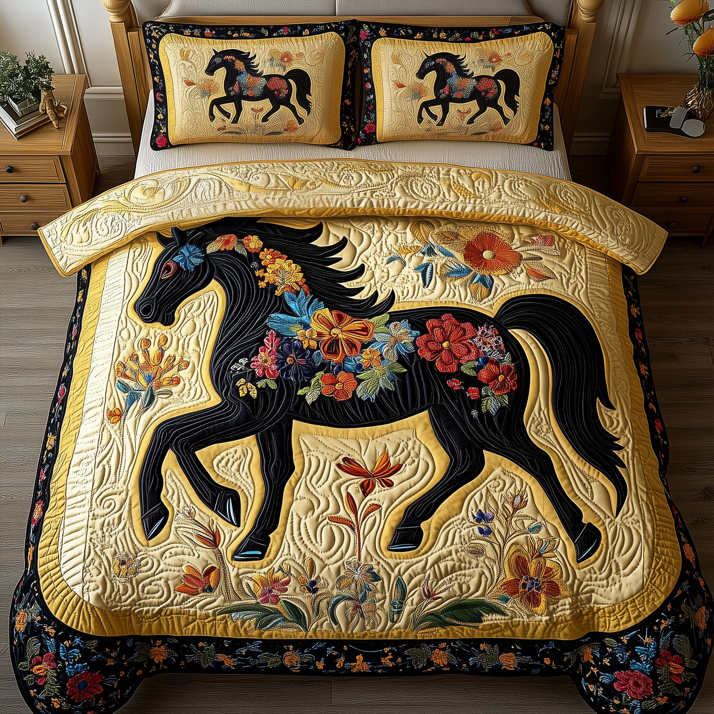Dark Horse 3-Piece Quilted Bedding Set GFTONL1186