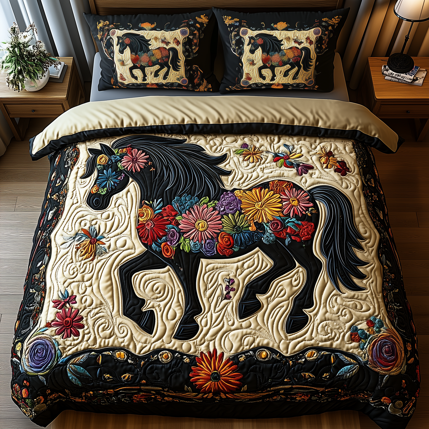Dark Horse 3-Piece Quilted Bedding Set GFTONL1188