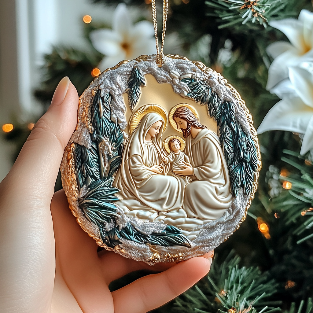 Nativity Scene Mica Ornament GFTONL1302
