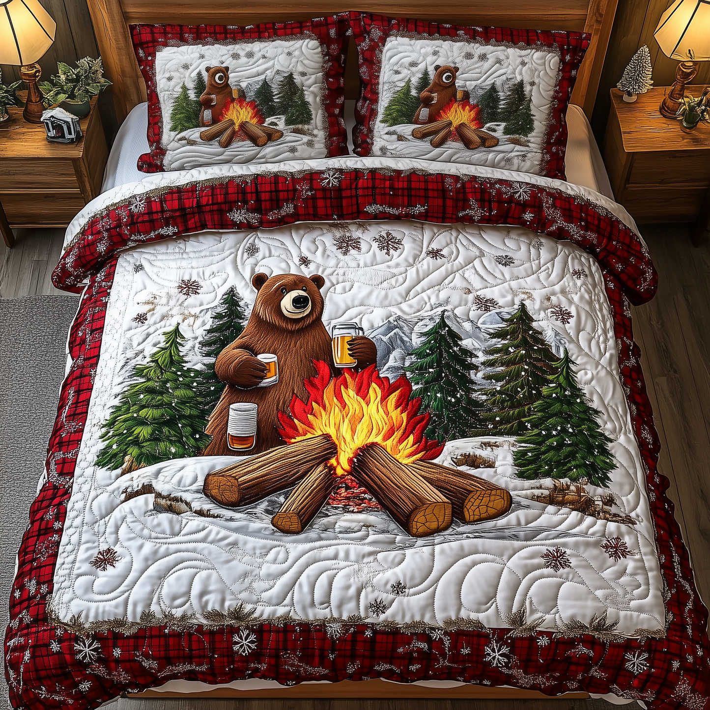 I Love Camping 3-Piece Quilted Bedding Set GFTONL1421
