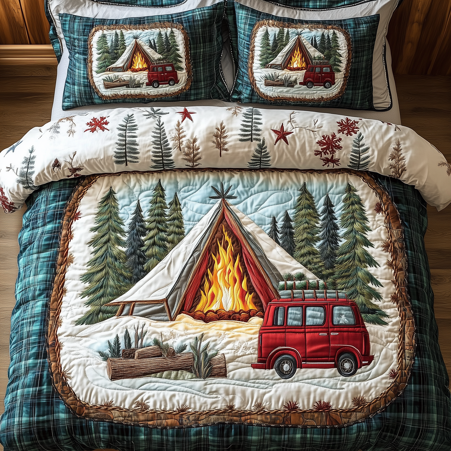 Happy Campers 3-Piece Quilted Bedding Set GFTONL1474