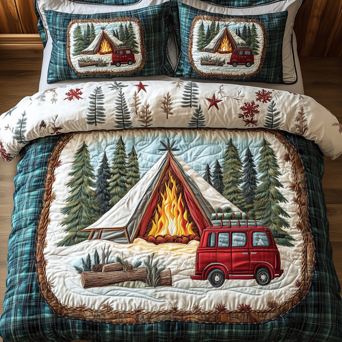 Happy Campers 3-Piece Quilted Bedding Set GFTONL1474