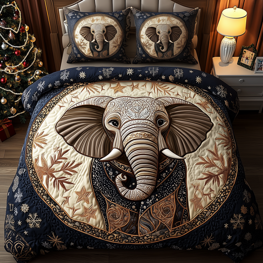 Gentle Elephant 3-Piece Quilted Bedding Set GFTONL1555