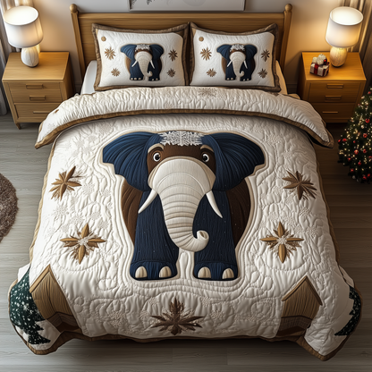 Gentle Elephant 3-Piece Quilted Bedding Set GFTONL1556