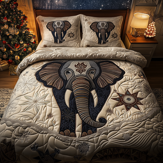 Gentle Elephant 3-Piece Quilted Bedding Set GFTONL1557
