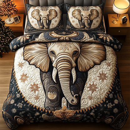 Gentle Elephant 3-Piece Quilted Bedding Set GFTONL1558