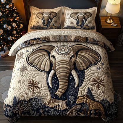 Gentle Elephant 3-Piece Quilted Bedding Set GFTONL1559