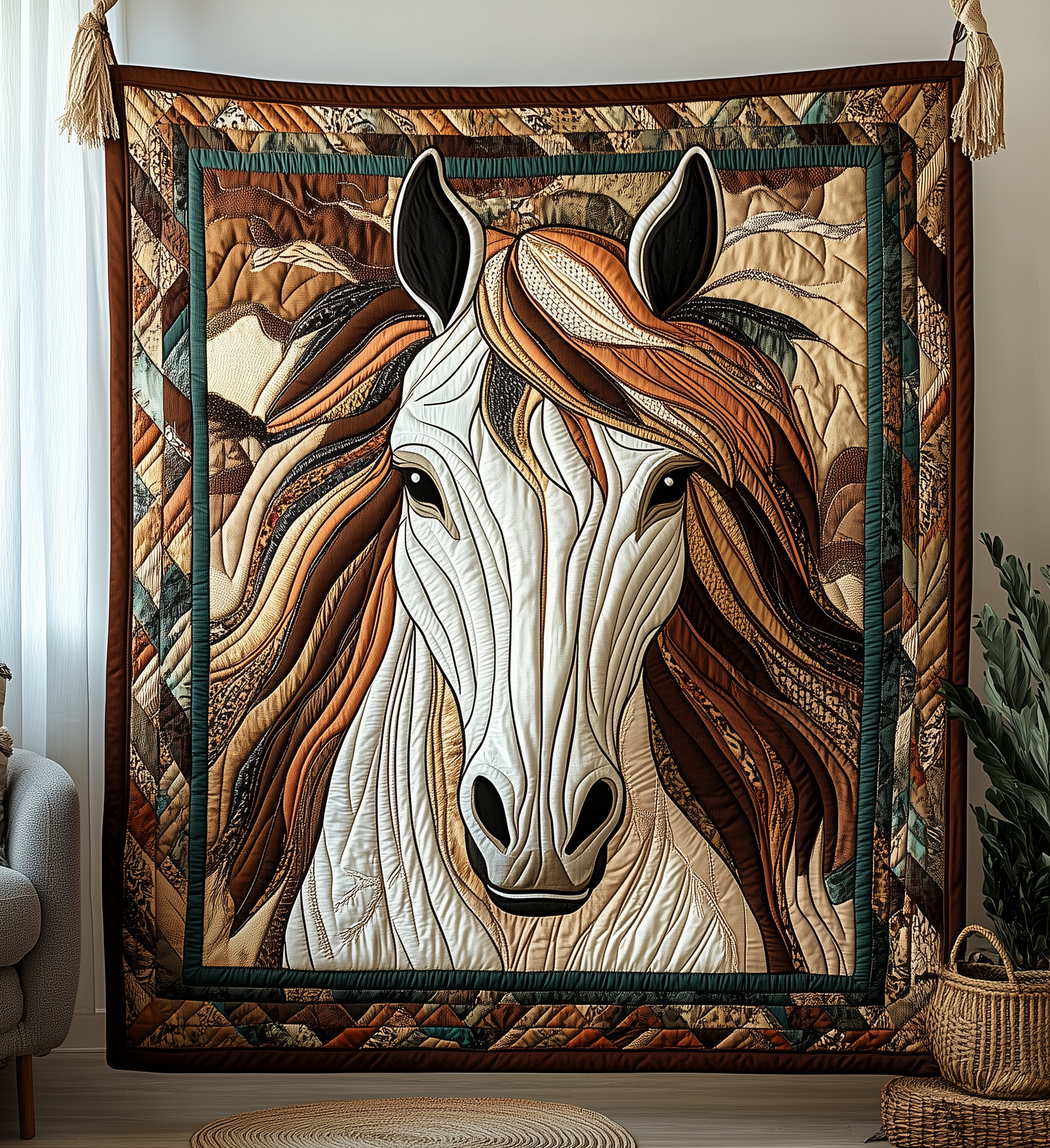 Noble Horse Quilted Blanket GFTONL1649