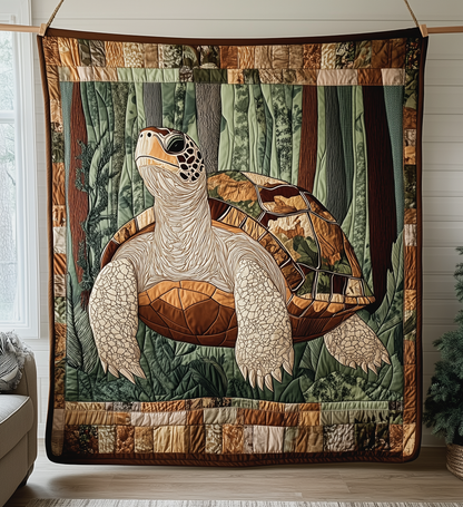 Chilling In The Jungles Tortoise Quilted Blanket GFTONL1664
