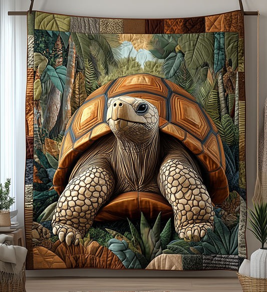 Chilling In The Jungles Tortoise Quilted Blanket GFTONL1667
