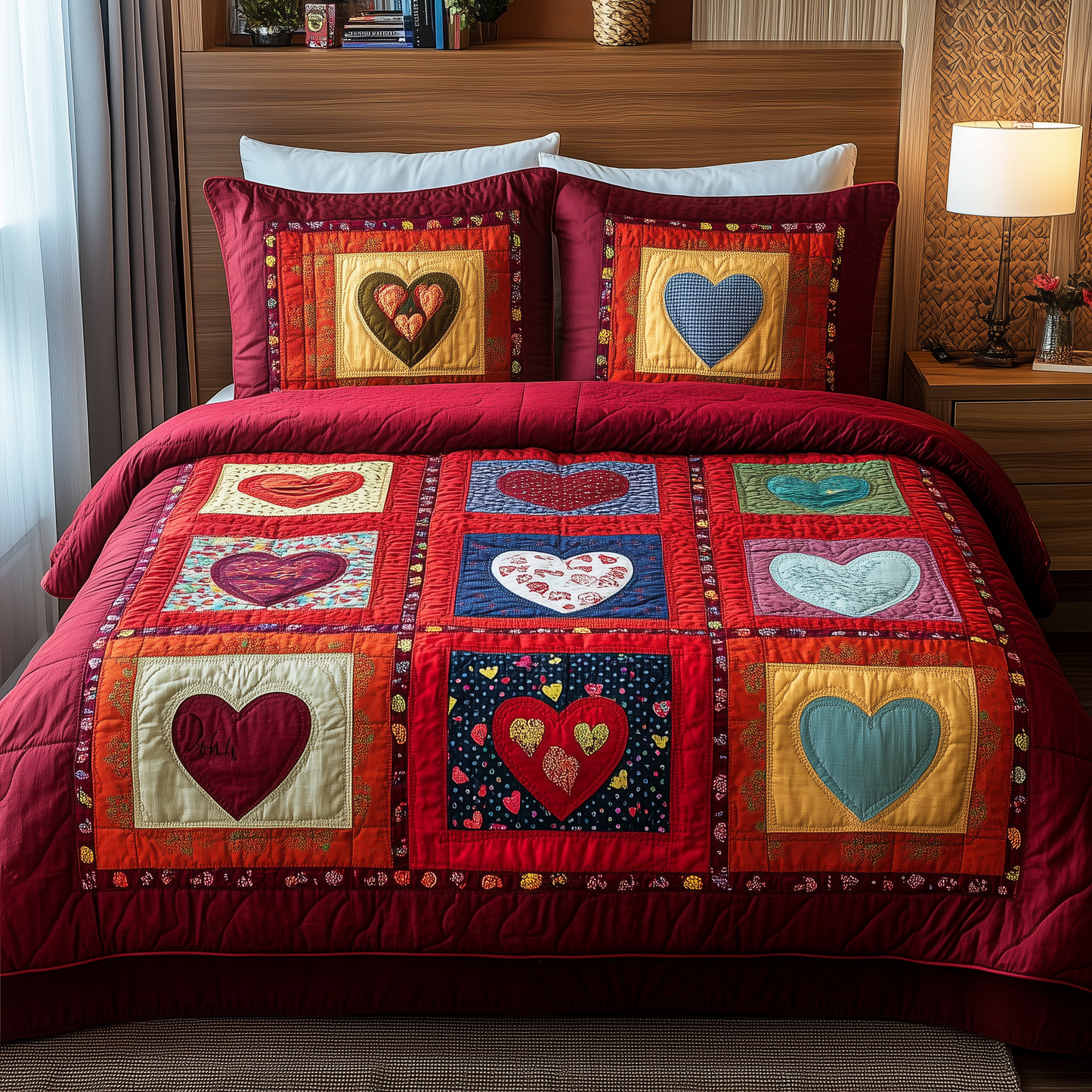 Heart By Heart 3-Piece Quilted Bedding Set GFTONL1671