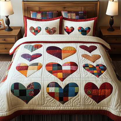 Heart By Heart 3-Piece Quilted Bedding Set GFTONL1677