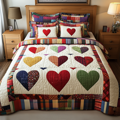 Heart By Heart 3-Piece Quilted Bedding Set GFTONL1678