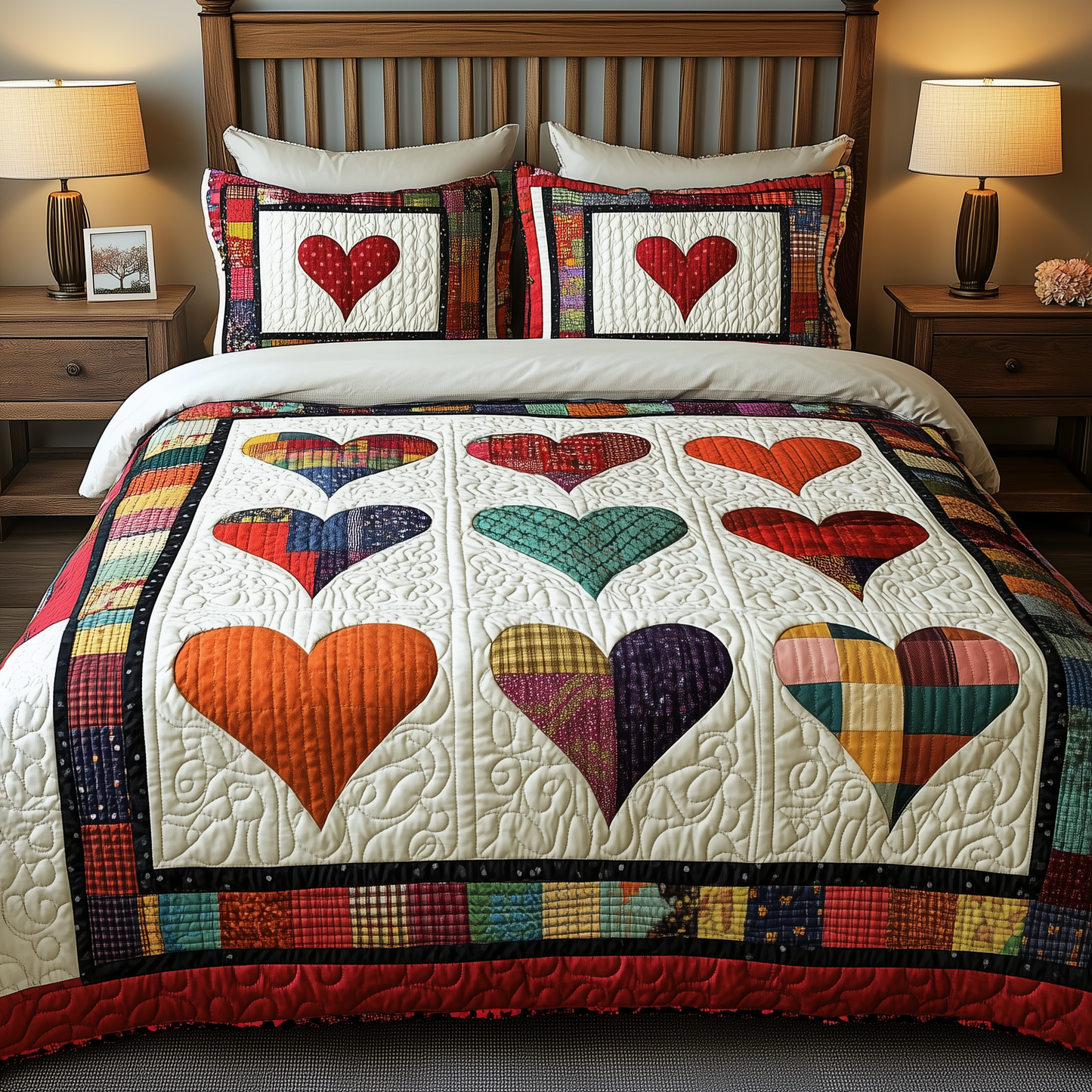 Heart By Heart 3-Piece Quilted Bedding Set GFTONL1679