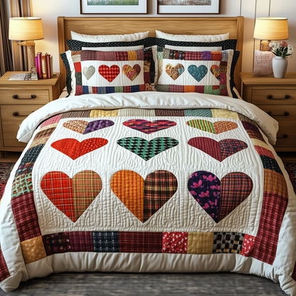 Heart By Heart 3-Piece Quilted Bedding Set GFTONL1680