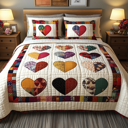 Heart By Heart 3-Piece Quilted Bedding Set GFTONL1681