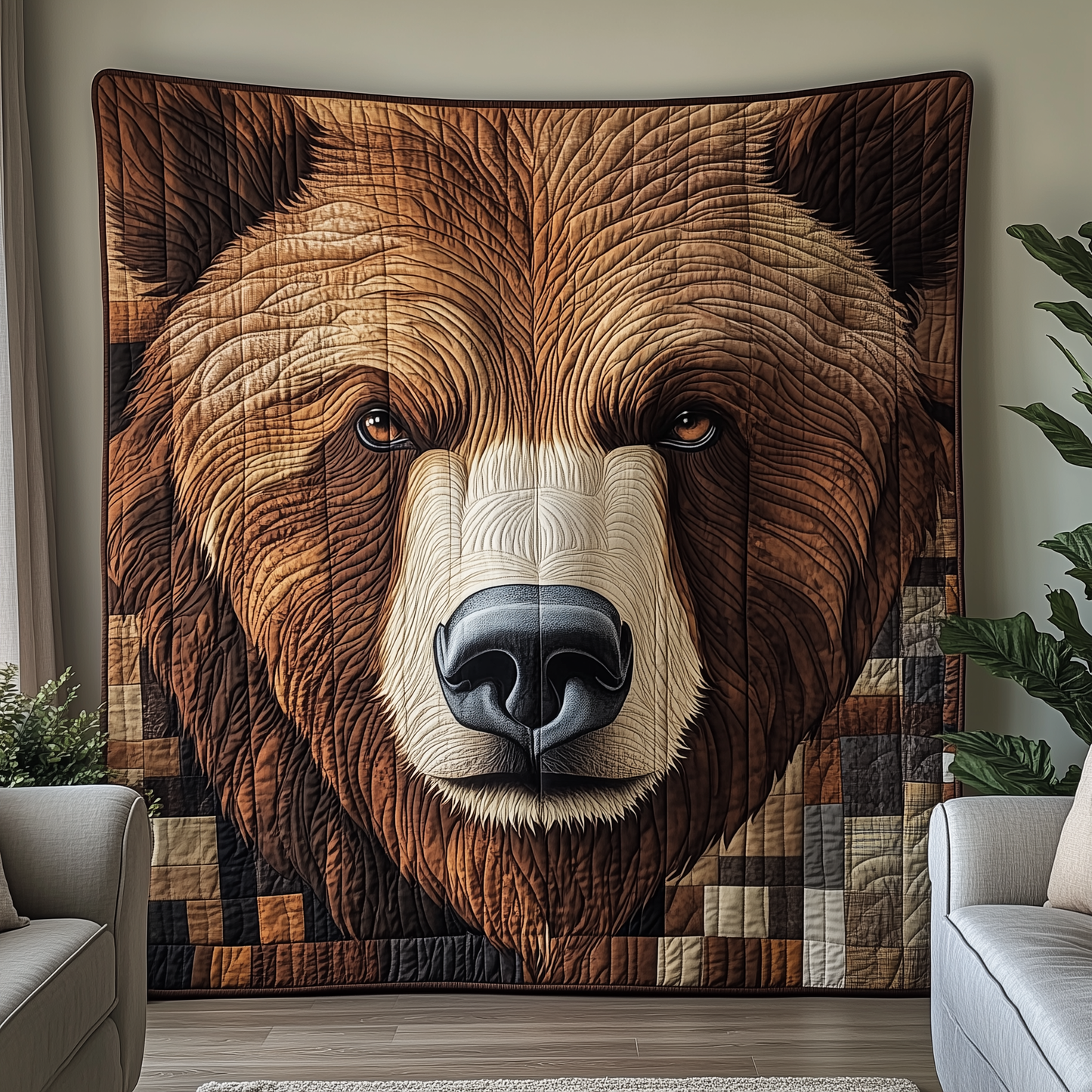 Brave Bear Quilted Blanket GFTONL1685