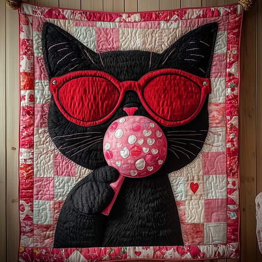 Sweet Cat Gift For Her Quilted Blanket GFTONL1703