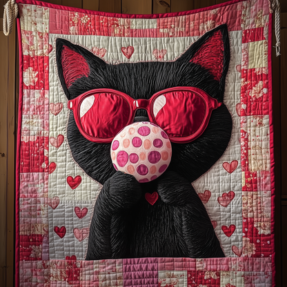 Sweet Cat Gift For Her Quilted Blanket GFTONL1704