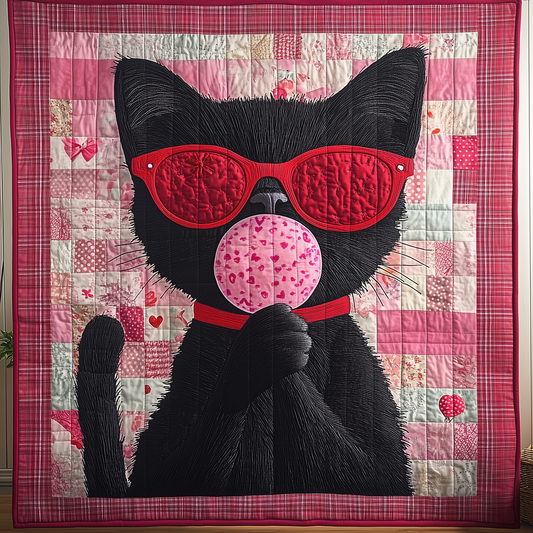 Sweet Cat Gift For Her Quilted Blanket GFTONL1706