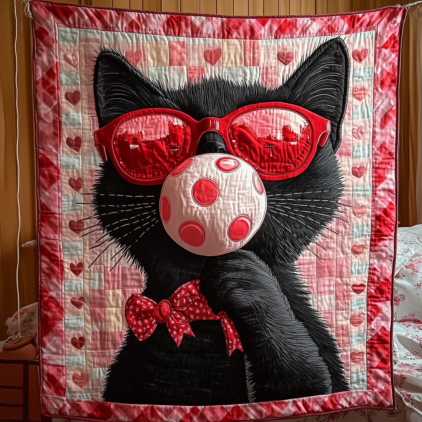 Sweet Cat Gift For Her Quilted Blanket GFTONL1707