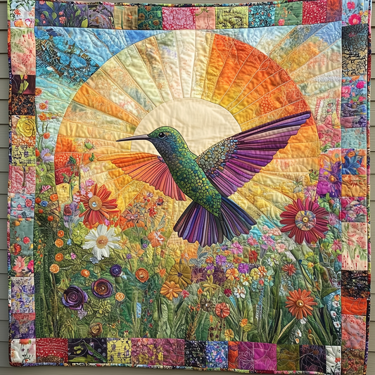 Hummingbird Sunshine Garden Quilted Blanket GFTONL1721